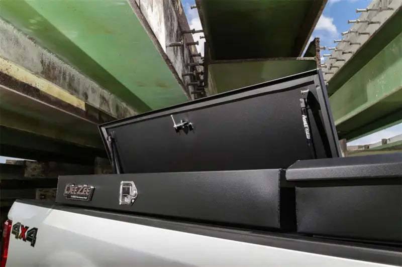 Tool Box Side Mount; Single Lid; Black Textured Powder Coated Steel; 48 Inch Length x 12.75 Width 10 Height; 3 Cubic