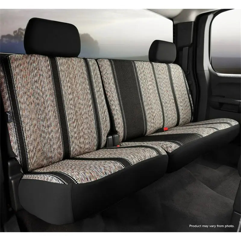 Striped truck seat cover TR42-38 BLACK FIA Rear 60/40 Seat Cover row