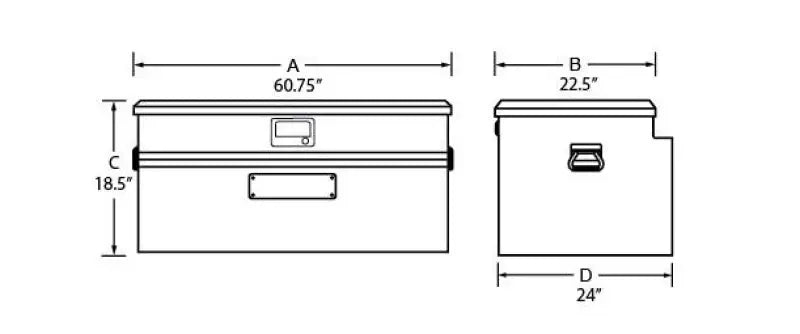 Tradesman Aluminum Flush Mount Truck Tool Box (60in.) - Black - & Automotive