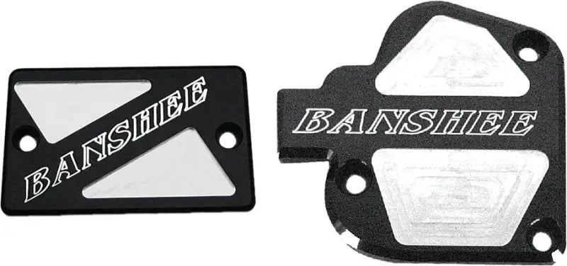 TSET1-BBLK Throttle & Brake Cover Set Black Logo Banshee
