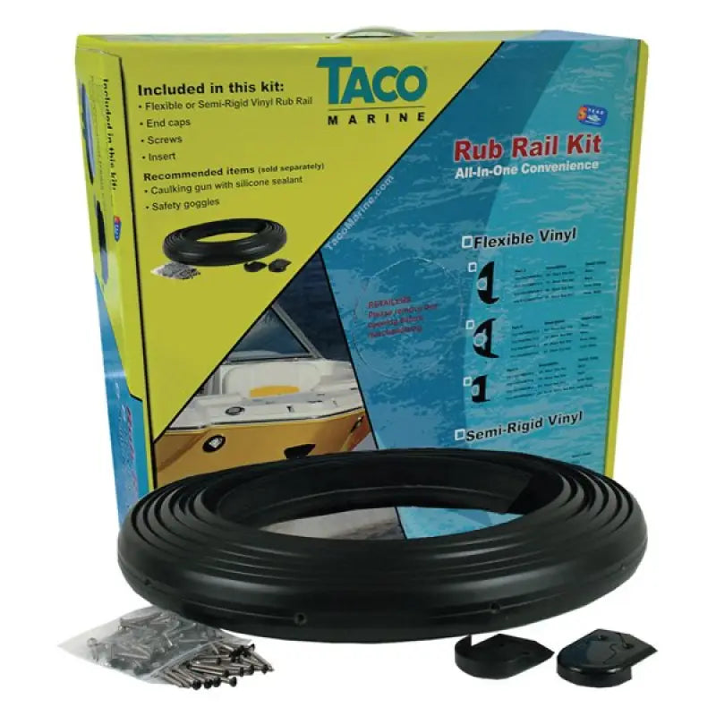 V11-4135BKA30-3 Taco Metals Semi-Rigid Rub Rail Kit Black 30 - Boat