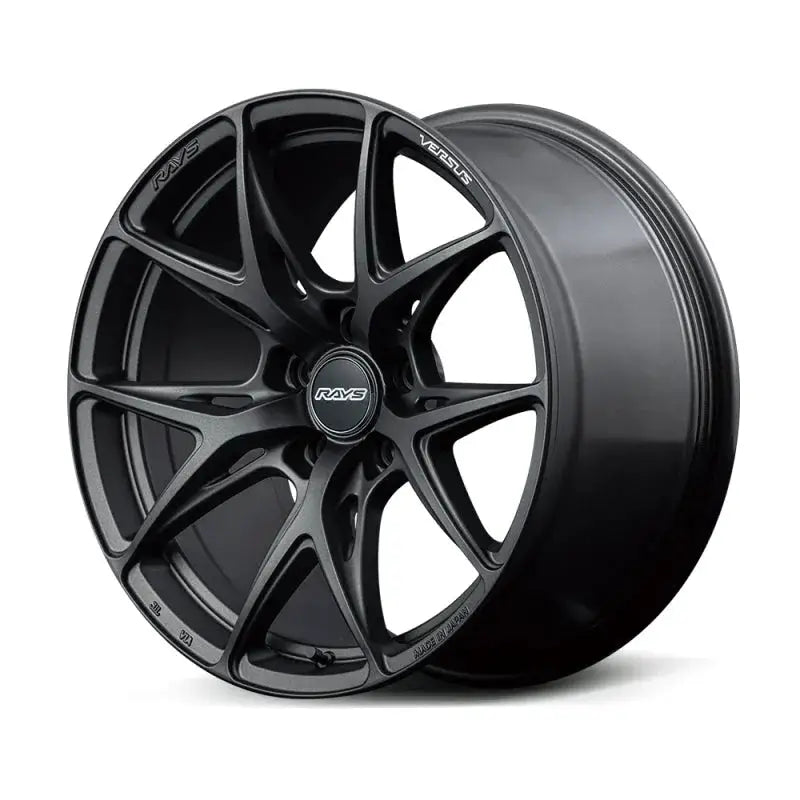 Matte black Versus VV21S 18x9.5 alloy wheel with multi-spoke design