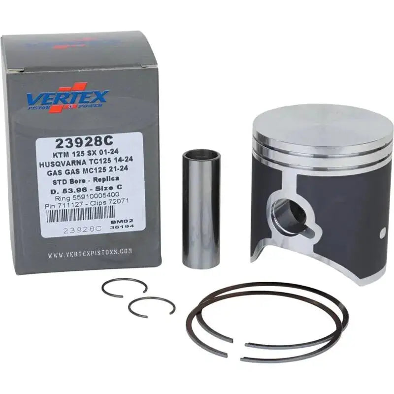 Vertex Piston 01-16 KTM 125 EXC 125cc Cast Replica Piston Kit - RV and Auto Parts