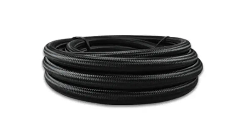 Vibrant -10 AN Black Nylon Braided Flex Hose w/ PTFE liner (10FT long) - Truck & Automotive
