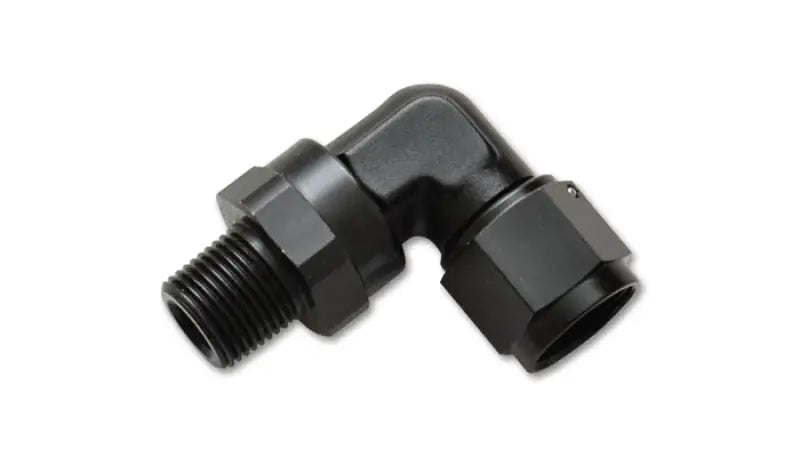 Vibrant -10AN to 1/2in NPT Female Swivel 90 Degree Adapter Fitting - Truck & Automotive