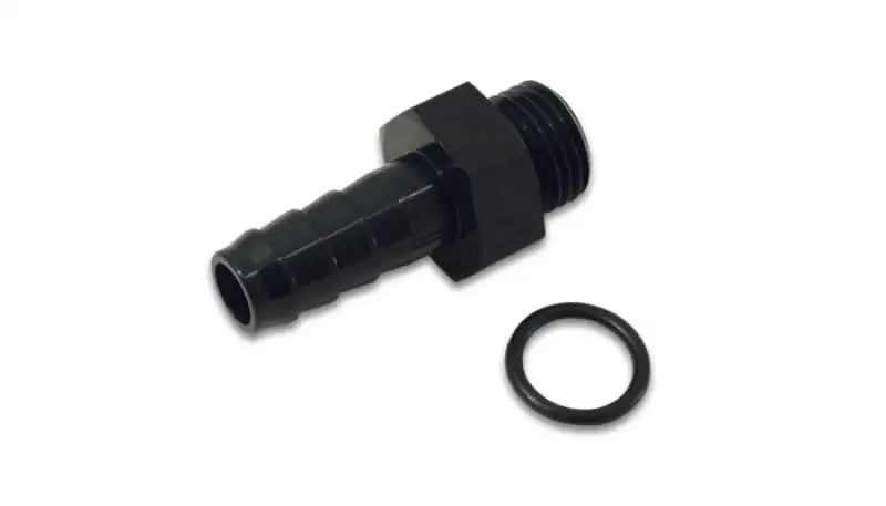 Vibrant Aluminum Male -6AN ORB to 1/8in Barb w/O-Ring - Anodized Black - Truck & Automotive