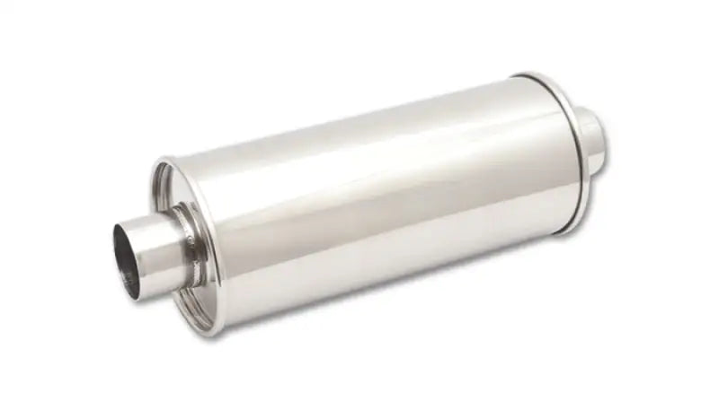 Vibrant StreetPower Round Muff 5in x 9in x 14in long, 2.5in in I.D. x 2.5in out Center-Center, stainless steel, sound suppression, universal fit suitable for RV, Automotive, Powersports, off-road, marine, exterior, truck accessories, interior, truck bed, rv parts, Performance, Truck & Automotive, Exhaust, Mufflers & Tips, AVADA - Best Sellers