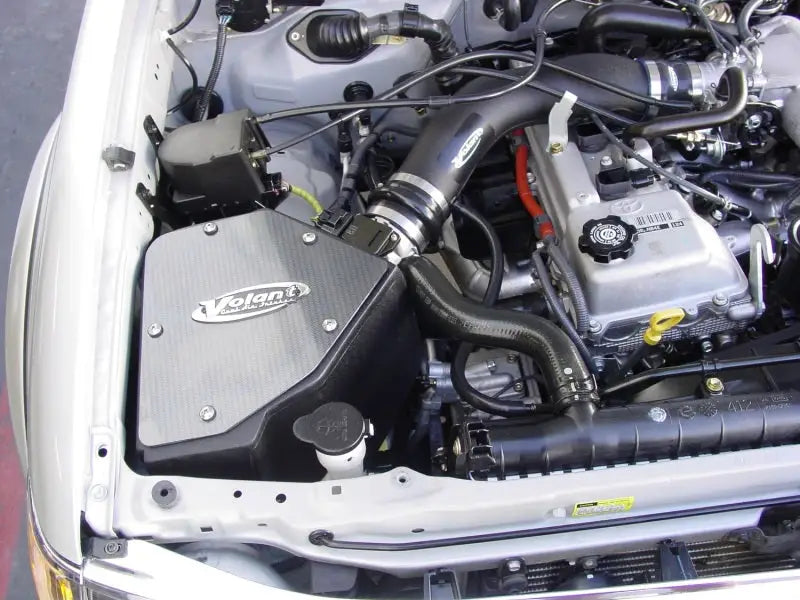 Volant 97-00 Toyota 4Runner 2.7 L4 Pro5 Closed Box Air Intake System installed under hood, enhancing airflow for superior horsepower and fuel economy, Truck & Automotive, Air Intake Systems, AVADA - Best Sellers