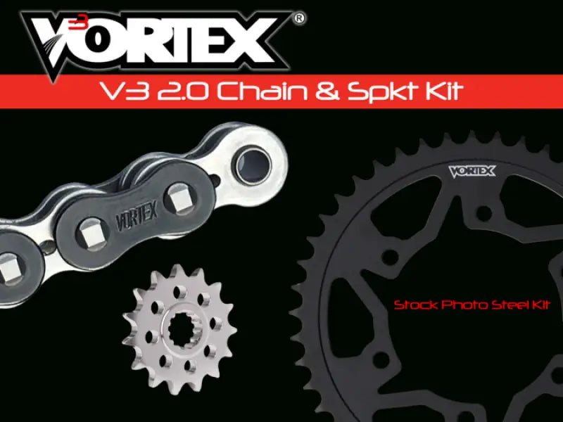 Vortex Racing V3 2.0 Chain and Sprocket Kit 3273-15,251AS-45,520SX3-112- Black - Vortex Racing