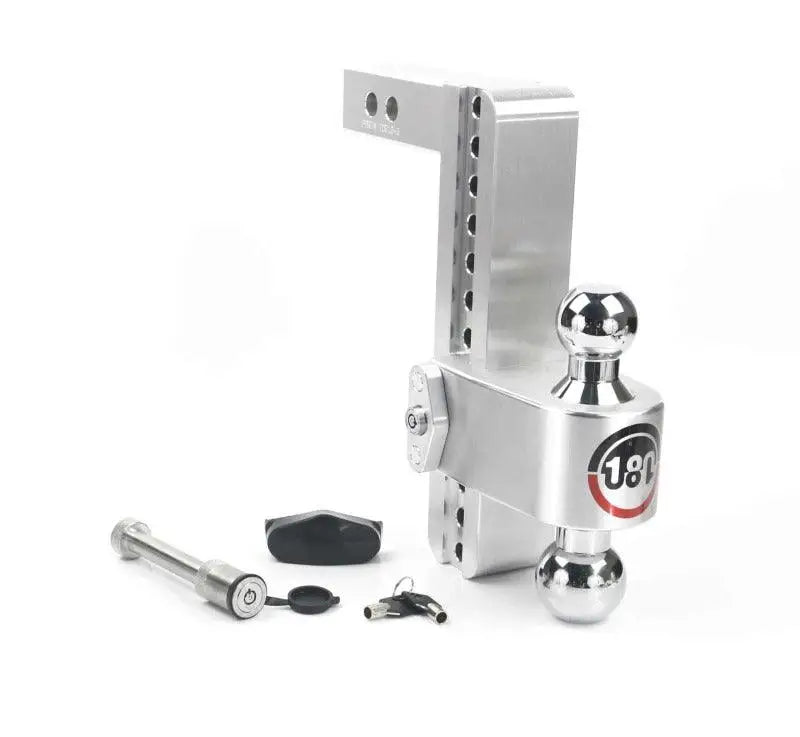 Weigh Safe 180 Hitch 10in Drop Hitch & 2in Shank (10K/12.5K GTWR) w/WS05 - Aluminum - RV and Auto Parts