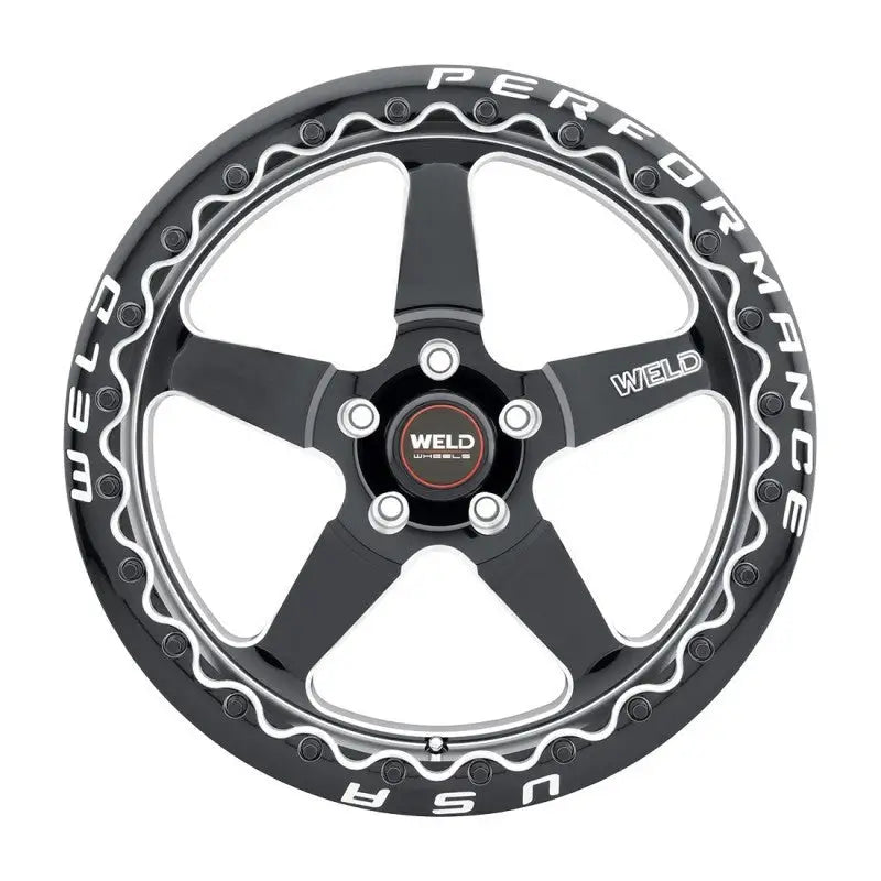 Weld S904 18x10 Ventura Beadlock 5x114.3 ET50 BS7.50 Gloss BLK MIL DIA 78.1 - S90480067P50