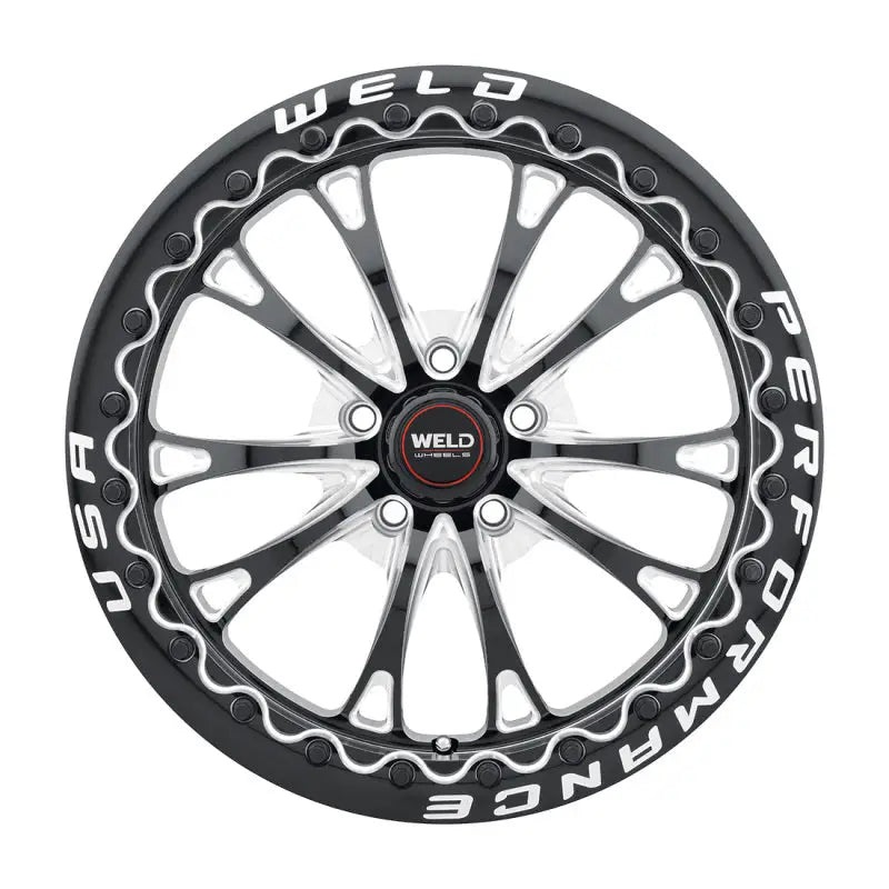 Weld S908 18X10 Belmont Drag Beadlock 5X114.3 ET30 BS6.70 Gloss Black MIL Dia 78.1 - S90880067P30
