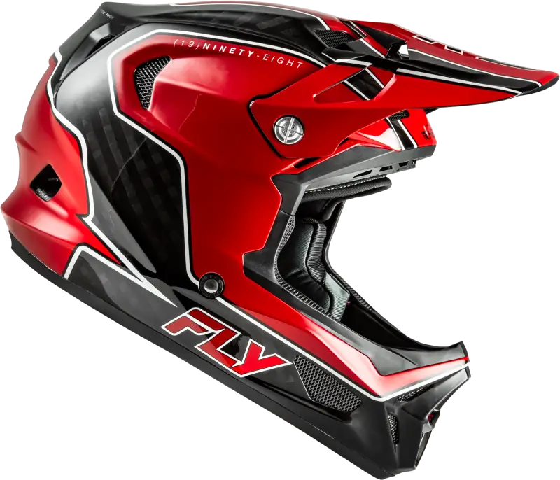 Werx R Flow Carbon Helmet Black Carbon/Red Lg - FLY RACING