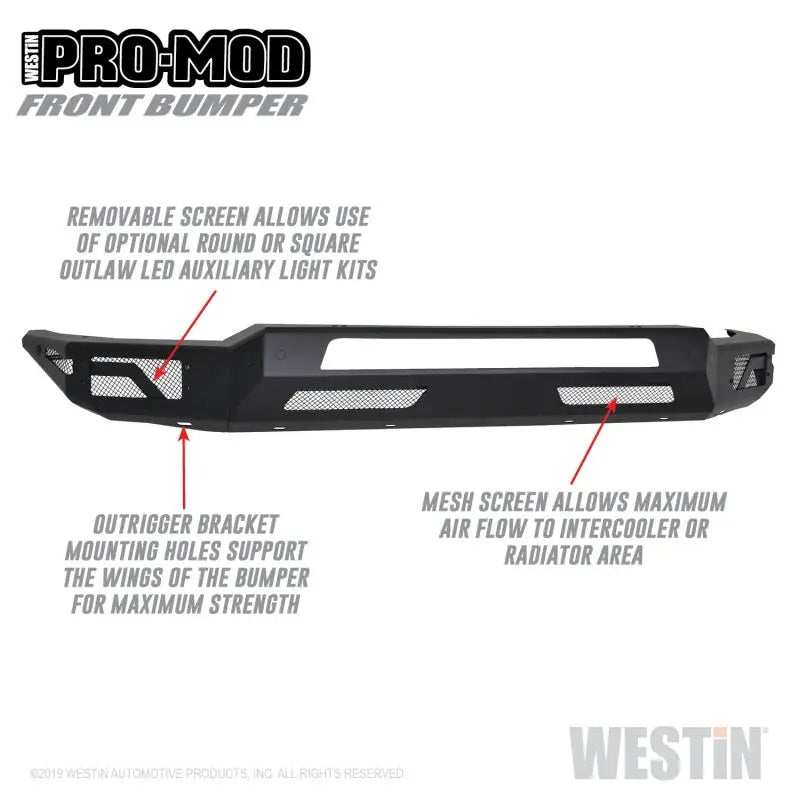 Westin 2019 Dodge Ram 1500 ( Excludes 1500 Classic & Rebel Models ) Pro-Mod Front Bumper