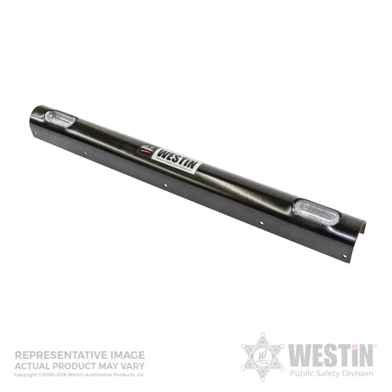 Westin Push Bumper Elite Light Channel 33.1 inch Whelen 2 Hole - Black - Truck & Automotive