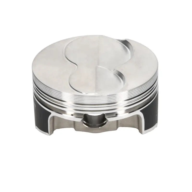 Shiny silver and black Chevy LS series bore piston kit for engine upgrades