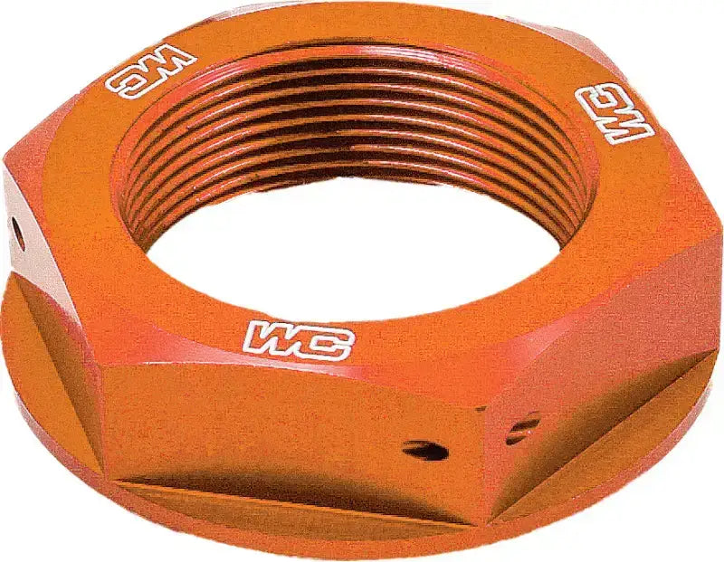 WORKS Steering Stem Nut (Orange) for Powersports