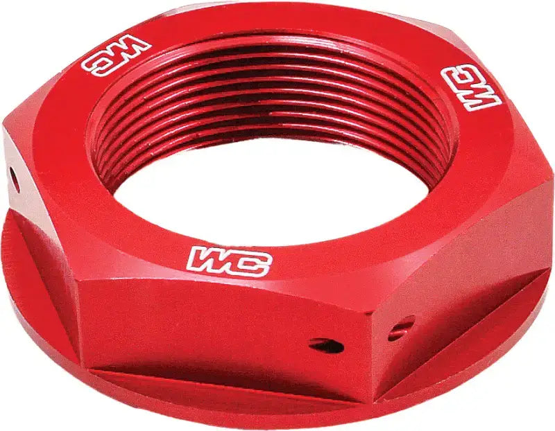 WORKS Steering Stem Nut (Red) for Powersports