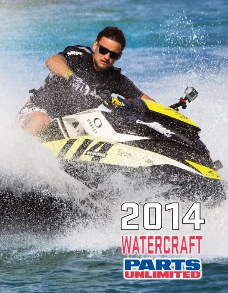 Man on watercraft splashing with Wsm 010-825-22 Top End Rebuild Kit in action