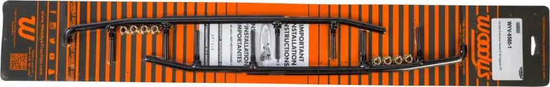 Black snowmobile ski runners for WYV-6580 8 inch Carbide Runners featuring executive round bar design