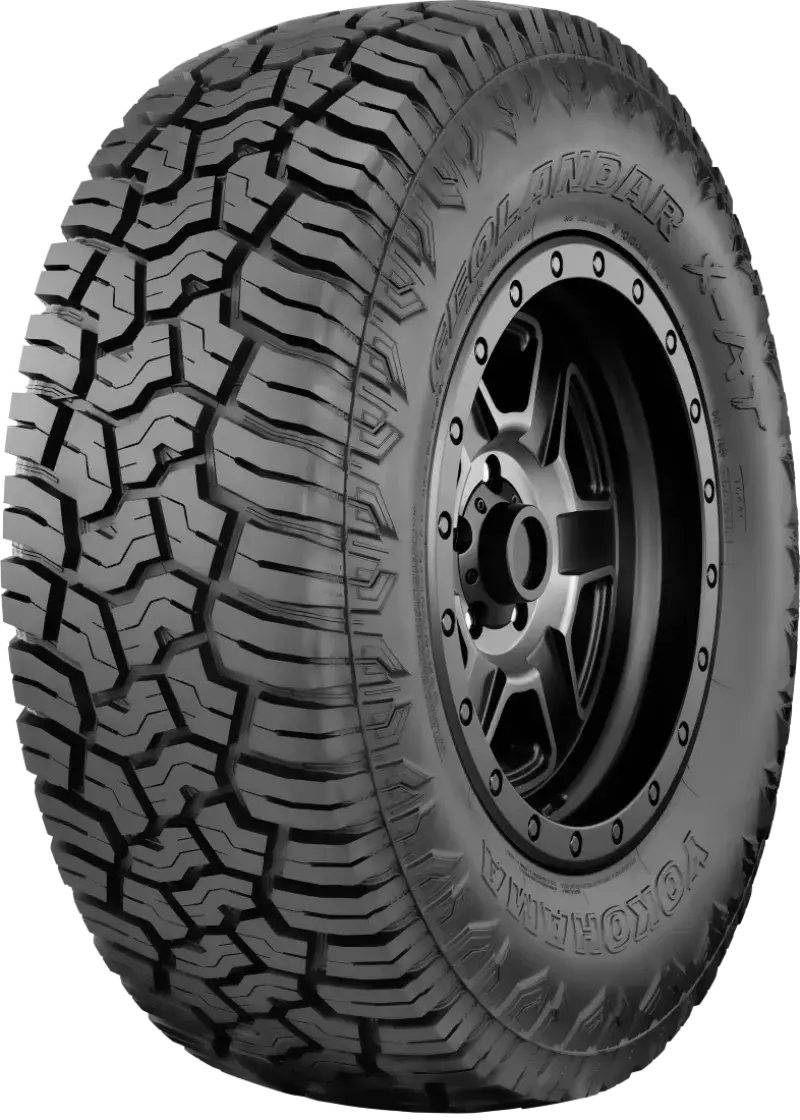 Yokohama Geolandar X-AT tire with aggressive off-road tread pattern for rugged adventures