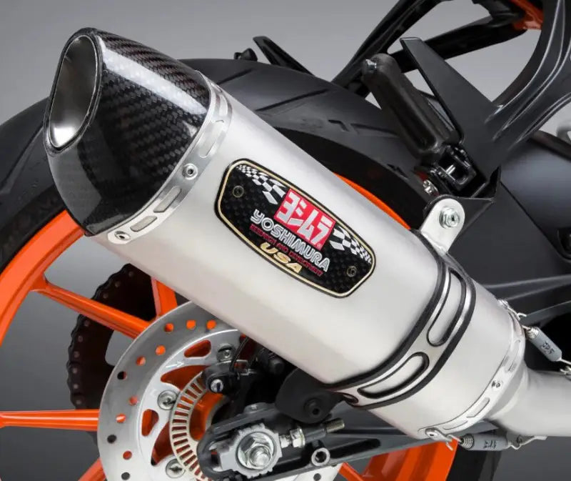 Motorcycle exhaust pipe with carbon fiber tip for Yoshimura 16381CJ520 exhaust street R-77 3Qtr slip-on