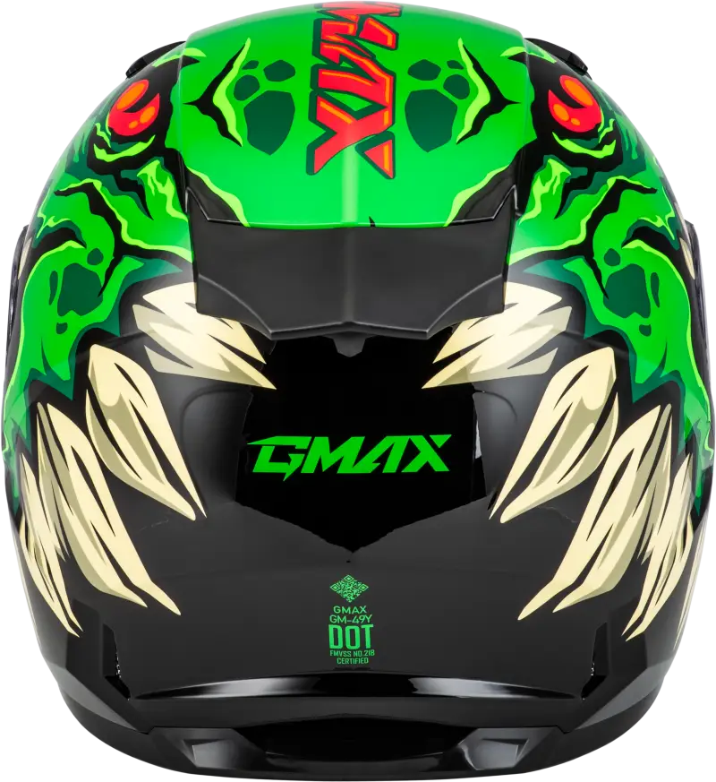Youth Gm 49y Drax Snow Helmet Green Ys - Powersports