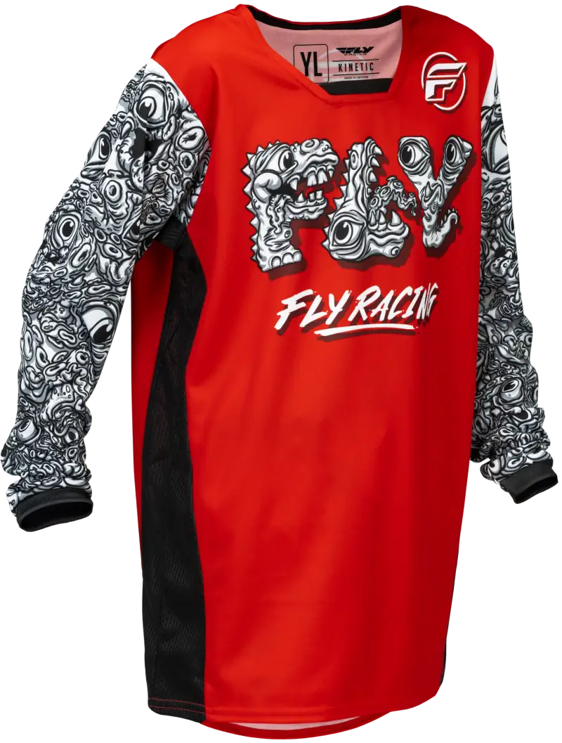 Youth Kinetic Mutant Jersey Red/White/Black Ys - FLY RACING