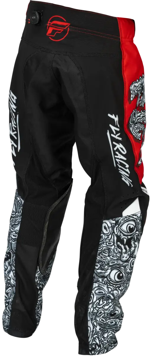 Youth Kinetic Mutant Pants Red/White/Black Sz 26 - FLY RACING