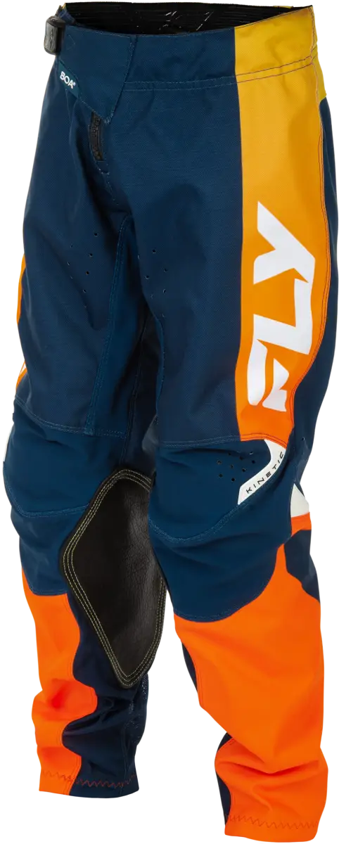 Youth Kinetic Pants Navy/Orange Sz 22 - FLY RACING