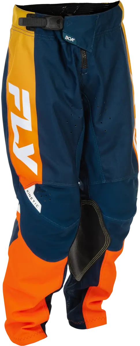 Youth Kinetic Pants Navy/Orange Sz 22 - FLY RACING