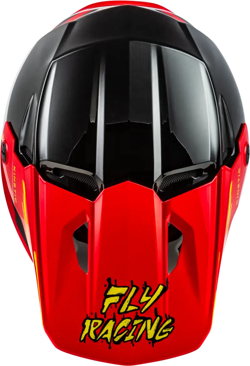 Youth Kinetic Surge Helmet Black/Red/Yellow Yl - FLY RACING