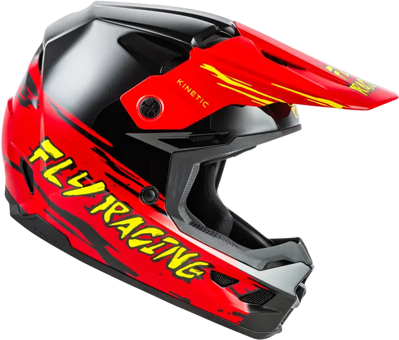 Youth Kinetic Surge Helmet Black/Red/Yellow Yl - FLY RACING