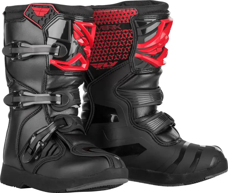 364-67306 FLY RACING Youth Maverik Boots Red/Black Sz 06