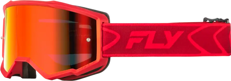 Youth Zone Goggle Red/Crimson W/ Red Mirror/Smoke Lens - FLY RACING