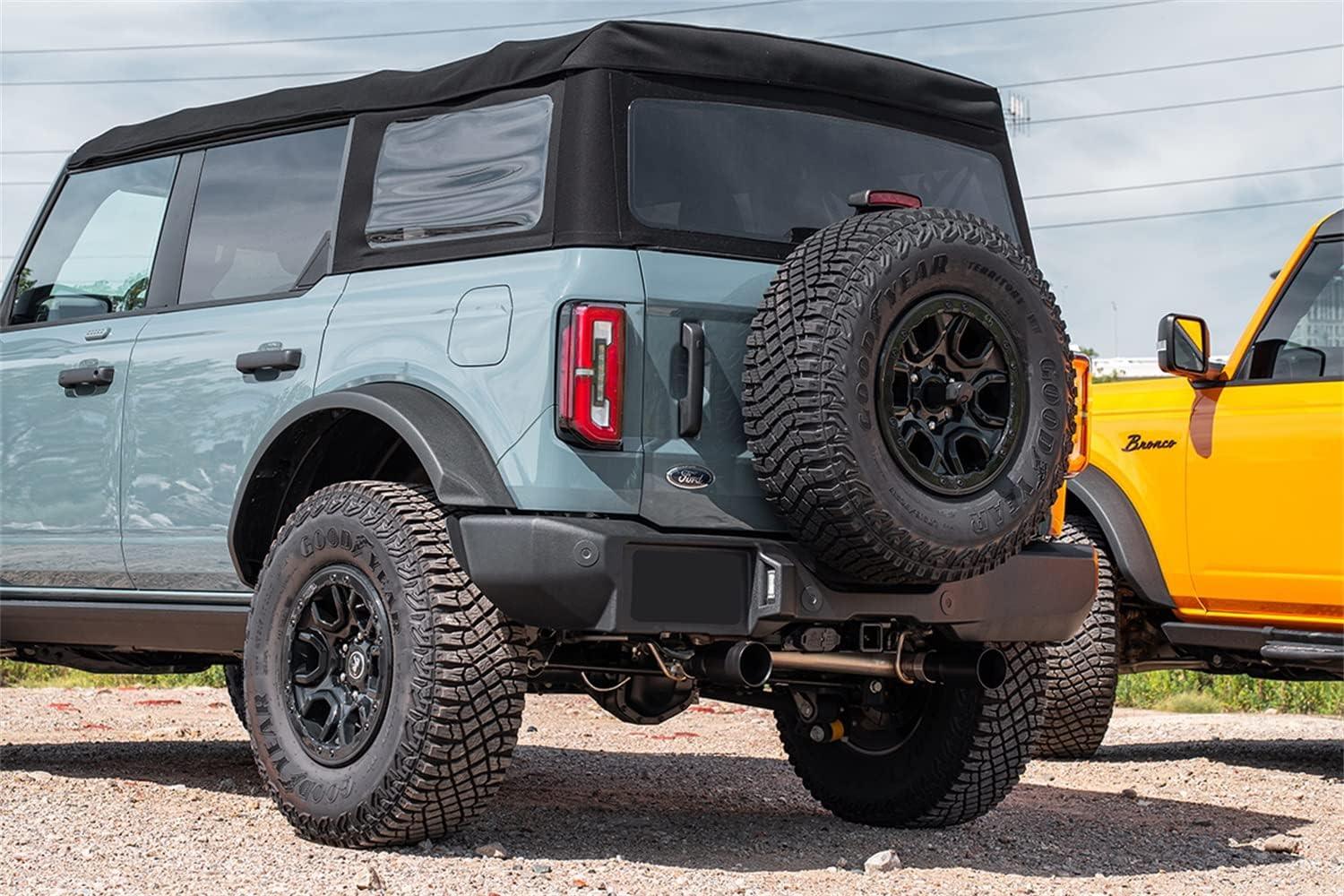 Corsa - 21-22 Ford Bronco 2.7L 4-Door 2.75in Cat-Back Dual Rear Exhaust w/ 4in Straight-Cut Black Tips (21210BPC) - RV and Auto Parts