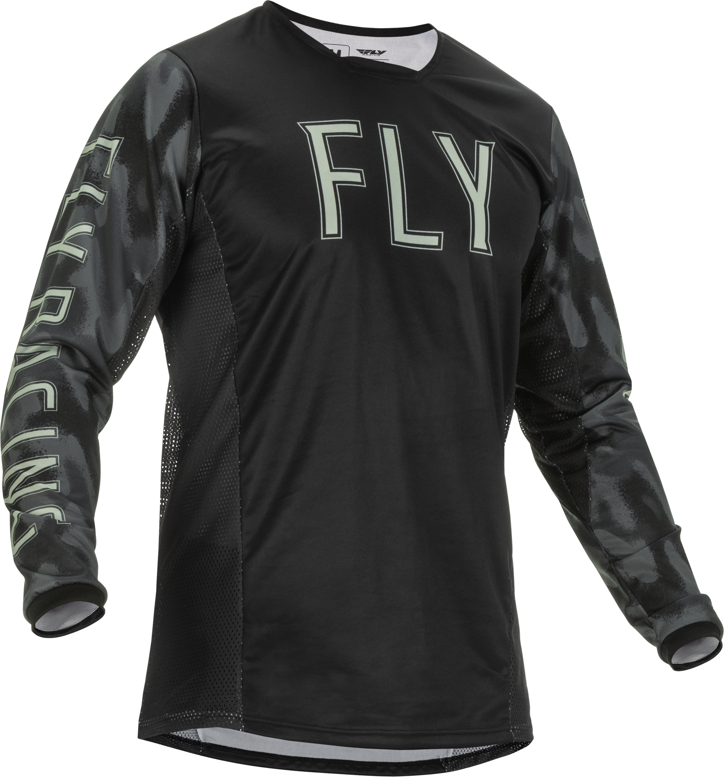 Fly Racing Fly Racing 375-524M Kinetic S.E. Tactic Jersey Black/Grey Camo Md