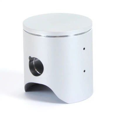 Silver engine piston with smooth top, cutout, and holes from 01.4216.B Piston Kit for RV & truck parts