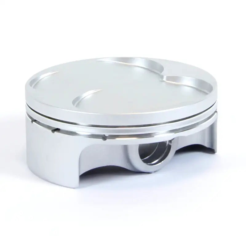 Shiny silver piston kit forged nikasil with three ring grooves and valve reliefs