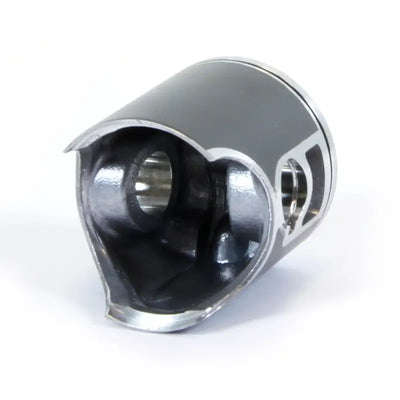 Molycoated Nikasil piston kit with dark grey coating and shiny interior for Husq/Ktm trucks
