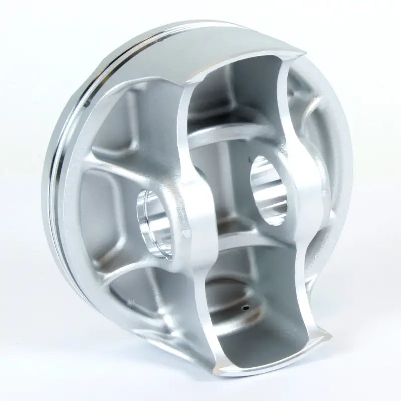Silver engine piston cutaway view for piston kit, RV parts & accessories, or truck parts
