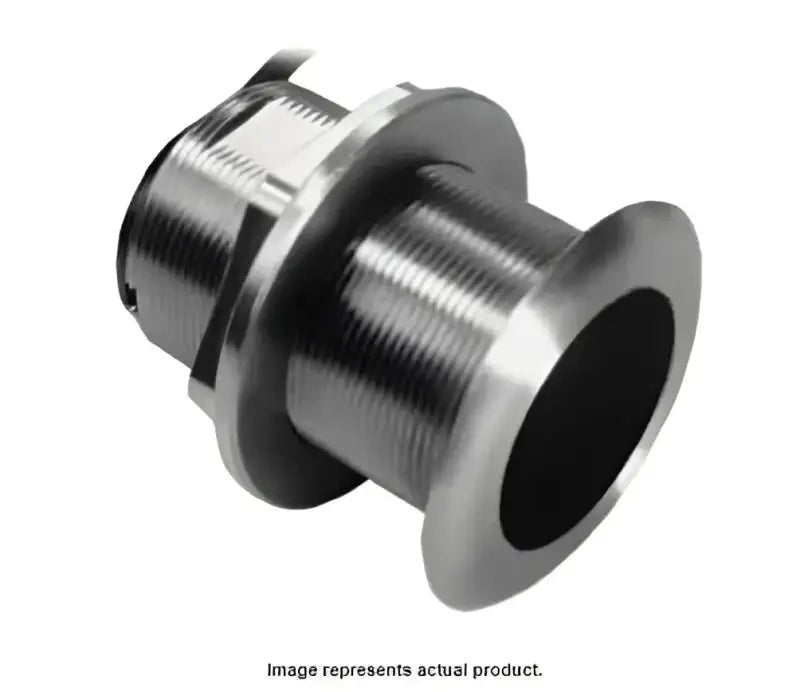 Threaded metal through-hull fitting for Garmin XDCR to improve fishing experience and precise depth