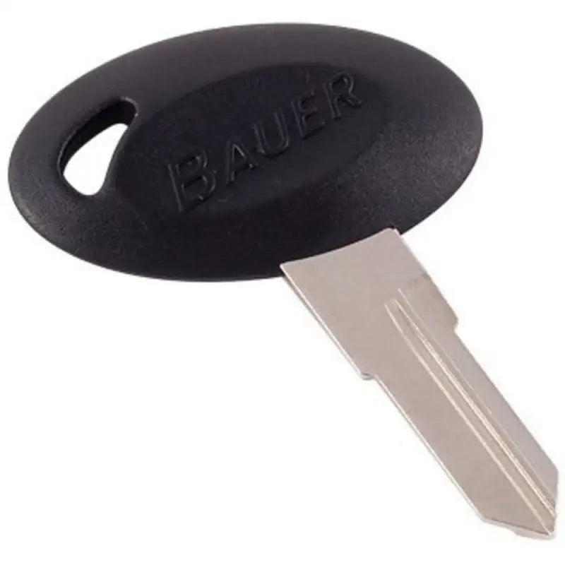AP Products Bauer RV Series Replacement Key with black head and precise coding.