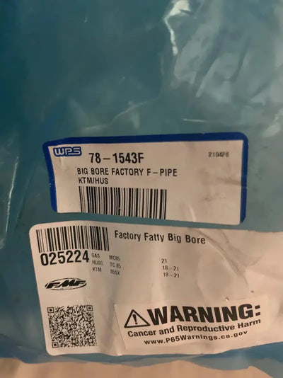 025224 Fmf Big Bore Factory F-Pipe Ktm/Hus - RV and Auto Parts