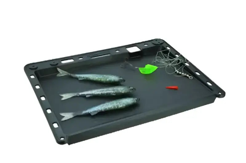 Scotty Inc. 0455 Bait Board without mount featuring compact, sturdy design for convenient bait preparation; includes three fish and fishing accessories.