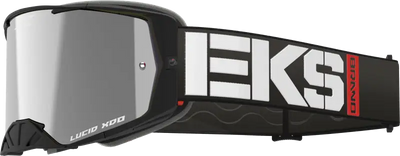 067-12030 EKS Brand Lucid Caliber Goggle Black Silver Mirror Lens - Eyewear