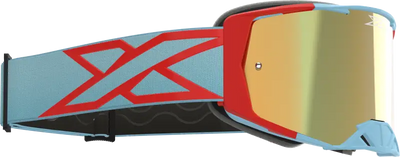 067-12035 EKS Brand Lucid Caliber Goggle Light Blue Gold Mirror Lens - Eyewear