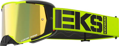 067-12040 EKS Brand Lucid Caliber Goggle Flo Yellow Gold Mirror Lens - Eyewear