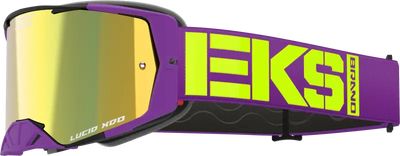 067-12050 EKS Brand Lucid Caliber Goggle Purple Gold Mirror Lens - Eyewear