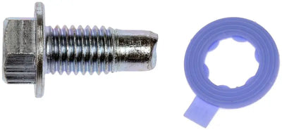 Metal bolt with blue gasket for Dorman Oil Drain Plug, perfect for oil drain replace
